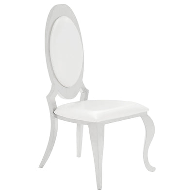 Antoine Rectangular Glass Top Dining Set Chrome