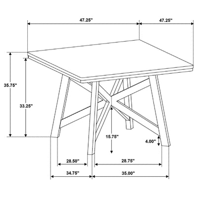 Canfield 5 Pc Counter Height Dining Set