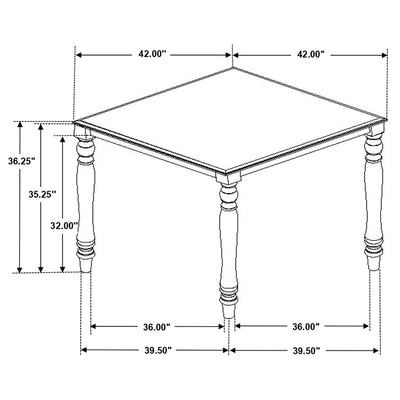 Wiley 5 Pc Counter Height Dining Set