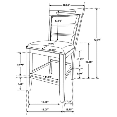 Aldrich 5 Pc Counter Height Dining Set