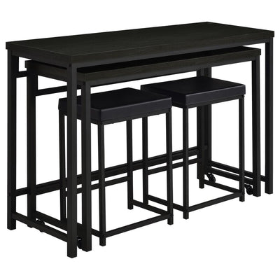 Hawes 4pc Multipurpose Counter Ht. Table- Black