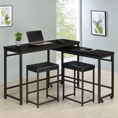 Hawes 4pc Multipurpose Counter Ht. Table- Black