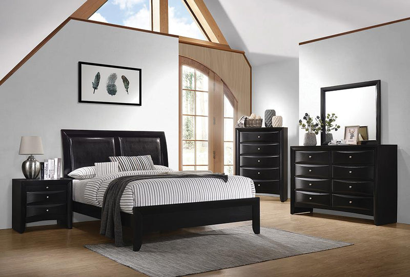 Briana Panel Bedroom Set with Sleigh Headboard Black image