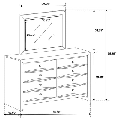 Briana Dresser With Mirror