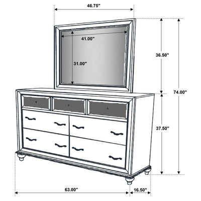 Barzini Dresser With Mirror