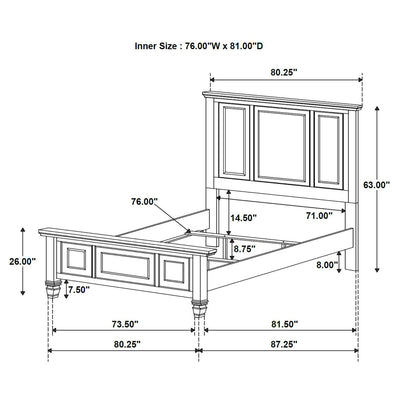 Sandy Beach 4 & 5 Piece Pc Bedroom Set Cal.King & E.King