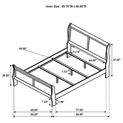 Louis Philippe Queen Bed