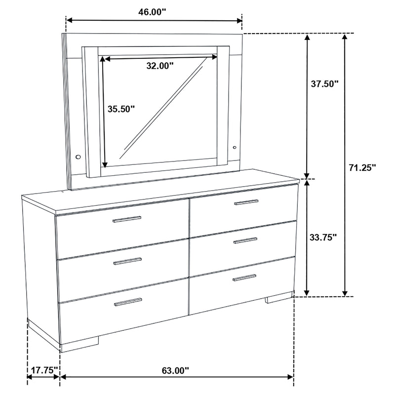 Felicity Dresser With Mirrors