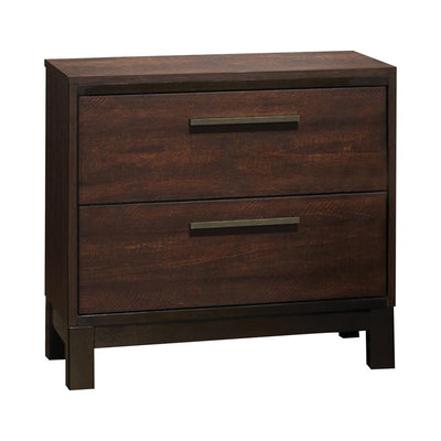 Edmonton 2-drawer Nightstand Rustic Tobacco image