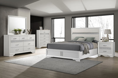 Miranda California King, E.King, Queen, Full, & Twin Bed Black & White