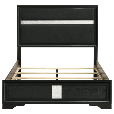 Miranda California King, E.King, Queen, Full, & Twin Bed Black & White