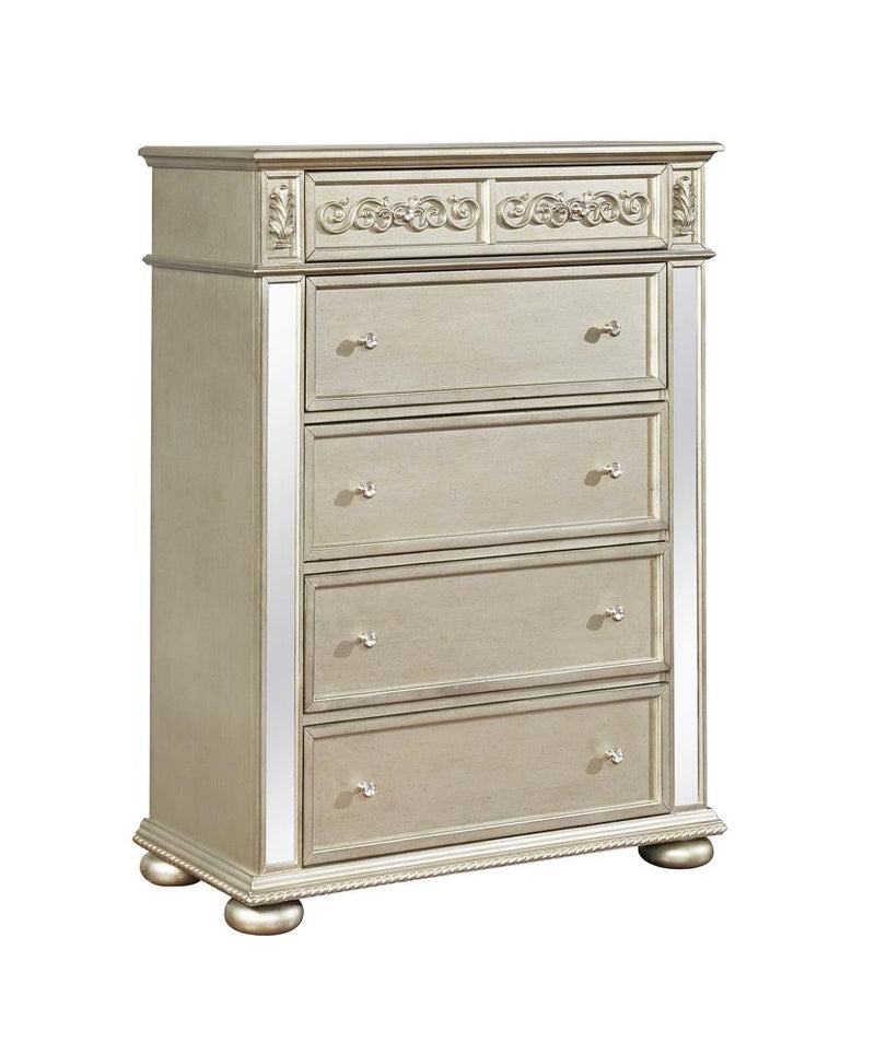 Heidi 5-drawer Chest Metallic Platinum image