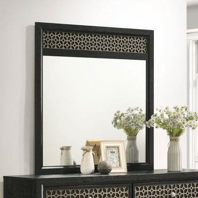 Valencia Dresser Mirror Light Brown and Black image