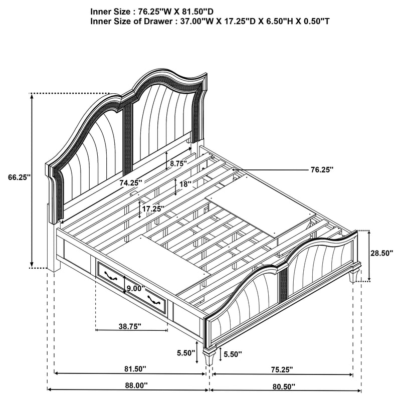 Evangeline 4 Pc Bedroom Set