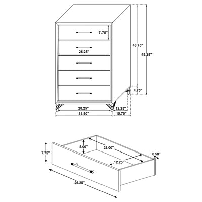 Lucia 5 Pc Bedroom Set