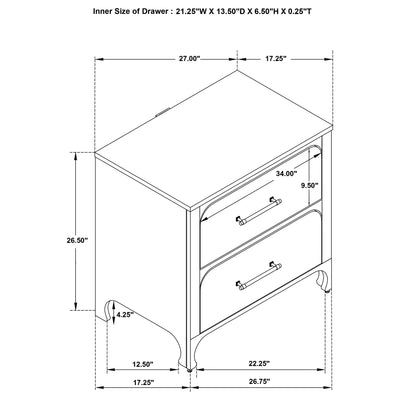 Anastasia 4 Pc Bedroom Set