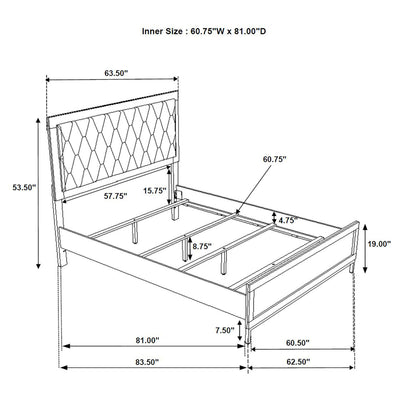 Sonora California King, E.King, & Queen Bed