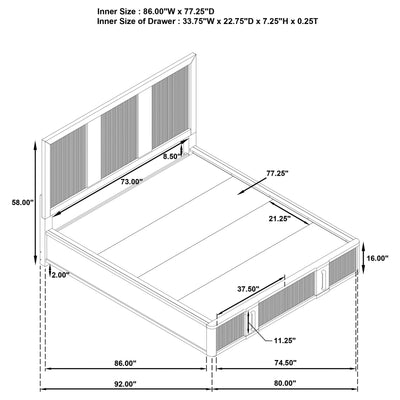 Terrace California King, E.King, & Queen Bed
