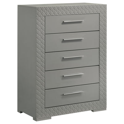 Ives 4 & 5 Piece Bedroom Set E.king & Queen White & Grey