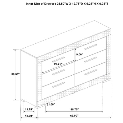 Ives 4 & 5 Piece Bedroom Set E.king & Queen White & Grey