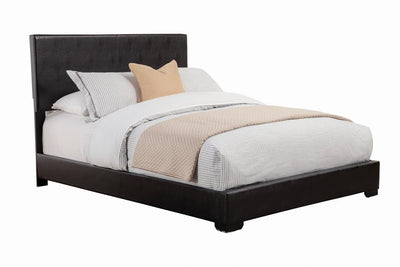 Conner California King Upholstered Panel Bed Black image