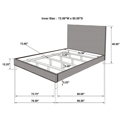 Zyla California King, E.King, & Queen Bed