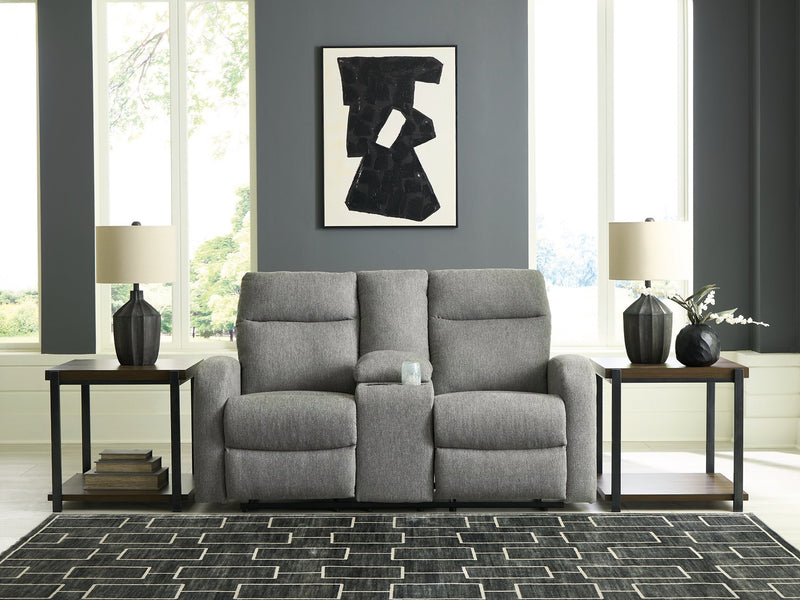 Gauntlet Reclining Loveseat with Console