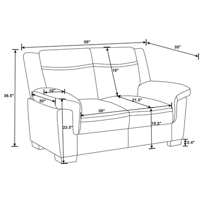 Arabella Stationary Loveseat