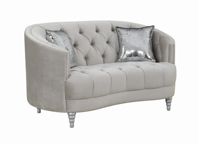 Avonlea Sloped Arm Tufted Loveseat Grey image