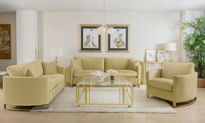 Corliss Accent Chairs Gold
