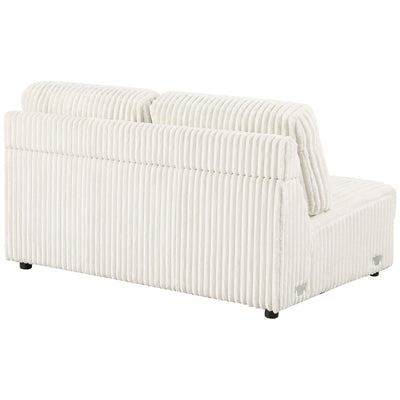 Emberson Upholstered Armless Loveseat Ivory