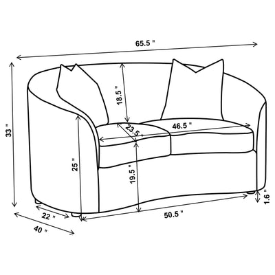 Rainn Stationary Loveseat