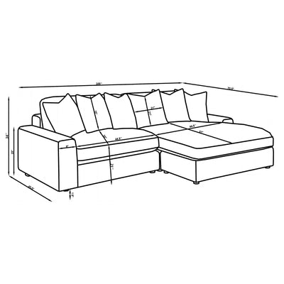 Blaine Stationary Sectionals White