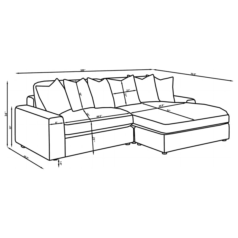 Blaine Stationary Sectionals White