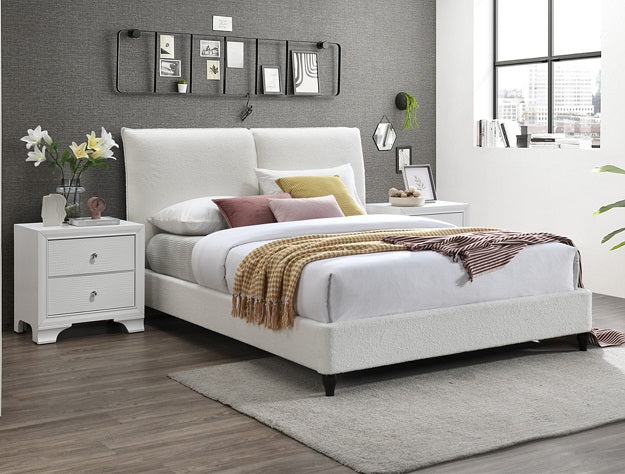 Jen Boucle Contemporary Bed
