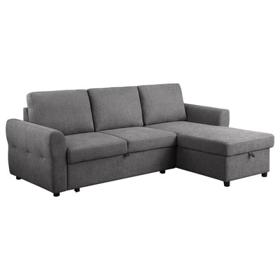 Samantha Upholstered Sleeper Sectional Sofa Teal