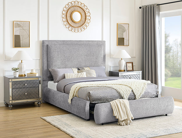 Reverie Upholstered- Chenille Fabric Bed Frame