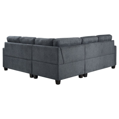 Georgina 5 Pc Stationary Sectionals Grey