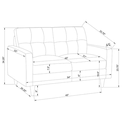 Watsonville Stationary Loveseat