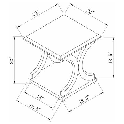 Shelly End & Side Table