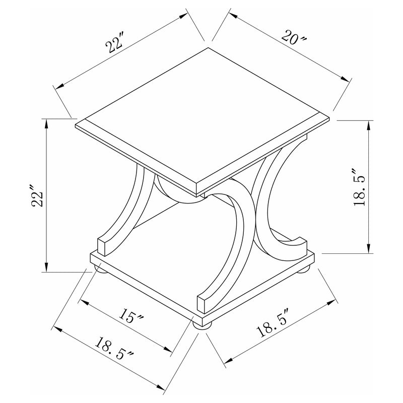 Shelly End & Side Table