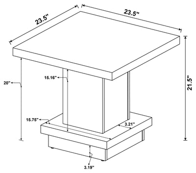 Reston End & Side Table