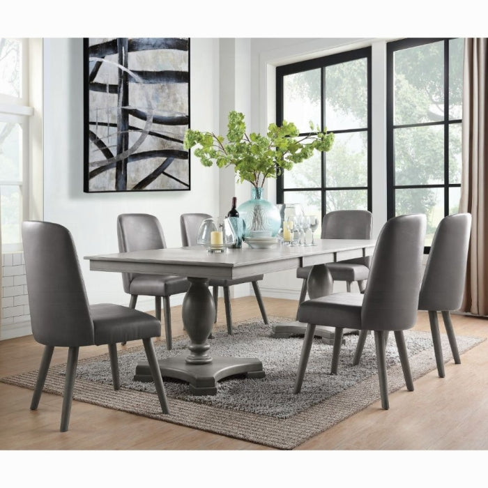 Waylon Dining Table- 5pc Gray oak finish