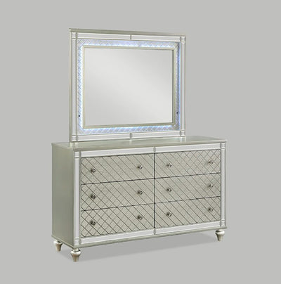 Crown Mark Furniture Cristian 6 Drawer Dresser in Beige