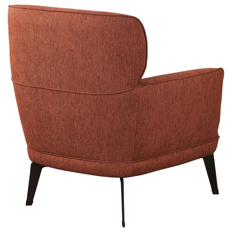 Andrea upholstered Crecent arm- Accent chair orange