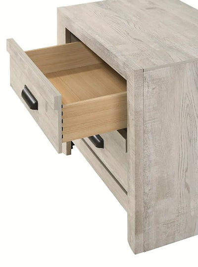 Crown Mark Furniture Valor 2 Drawer Nightstand in Gray