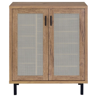 Teller 2-door Shoe Storage Cabinet Natural Oak