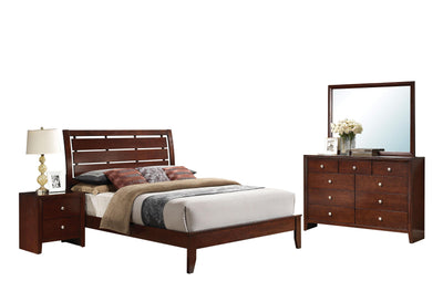 Ilana Brown Cherry Queen Bed image