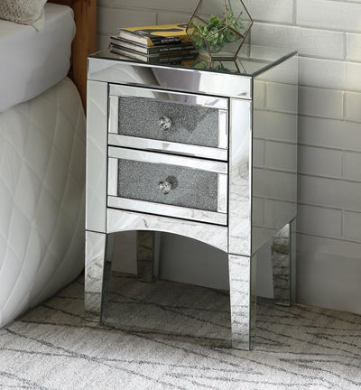 Nowles Mirrored & Faux Stones Accent Table image