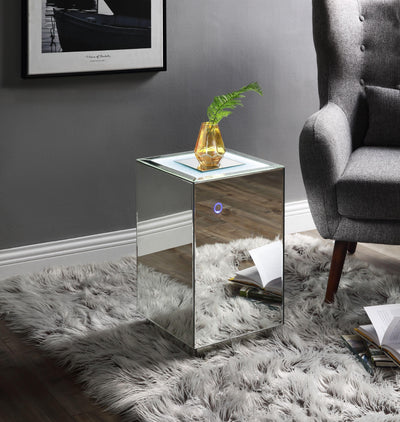 Nyoka Mirrored & Faux Gems Accent Table (LED) image